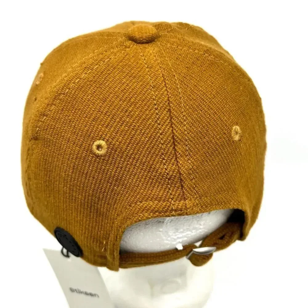 NWT Stiksen Unisex 105 Mustard Unconstructed Canvas Baseball Hat Size Medium